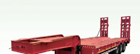 Three-axle low-bed semi-trailer